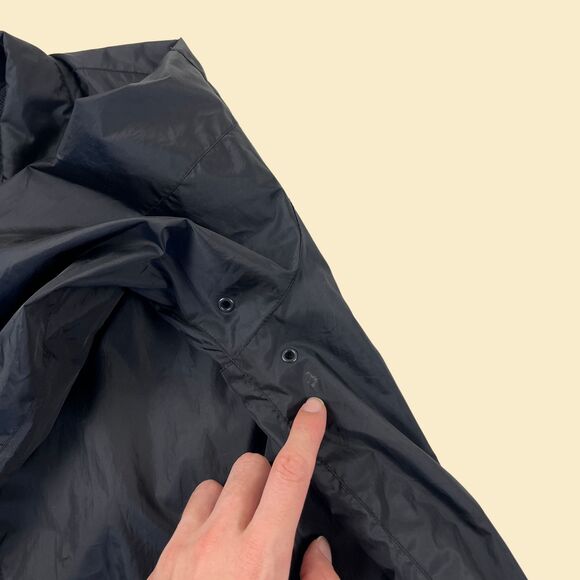 90s/Y2K black windbreaker by Lauren Ralph Lauren, size 2X zip up windbreaker - Picture 5 of 10